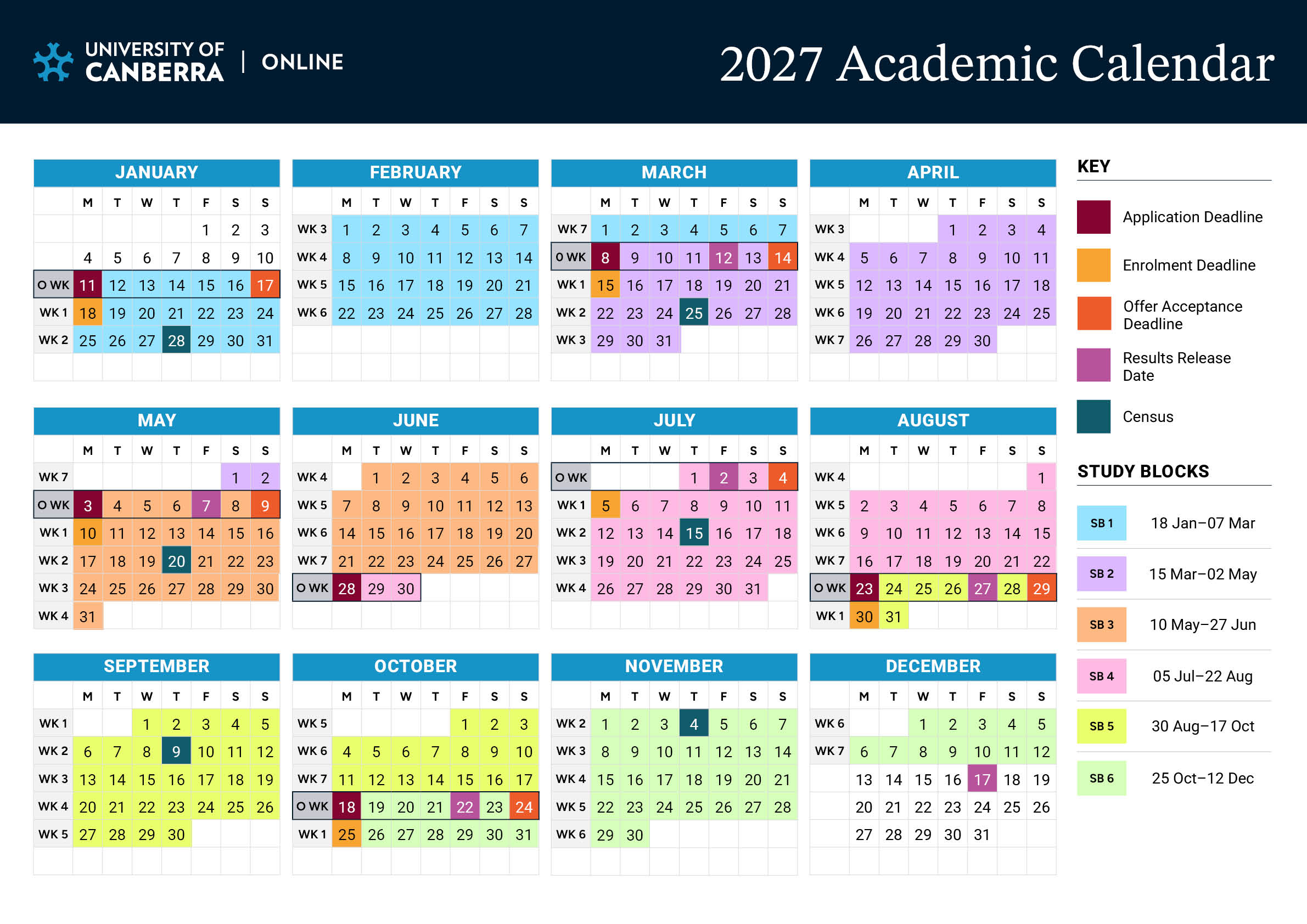 2027 Academic Calendar