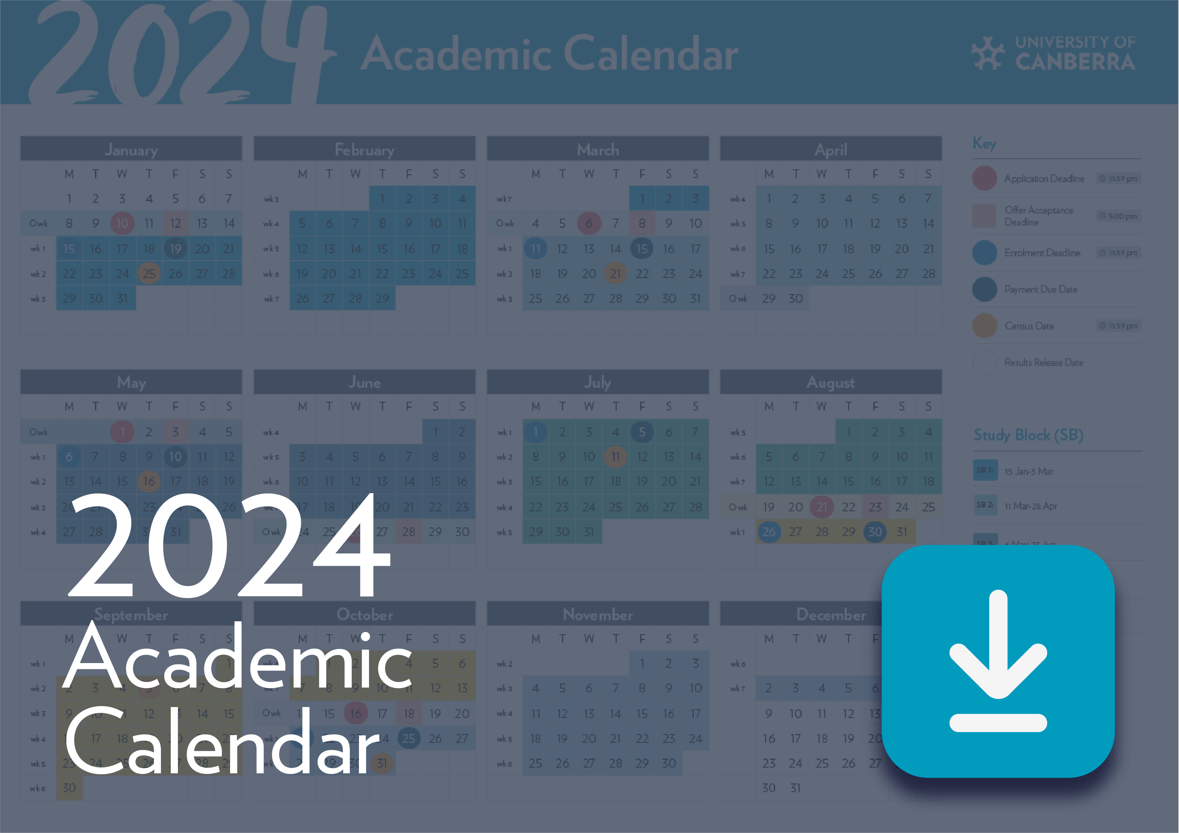 Academic Calendar University of Canberra